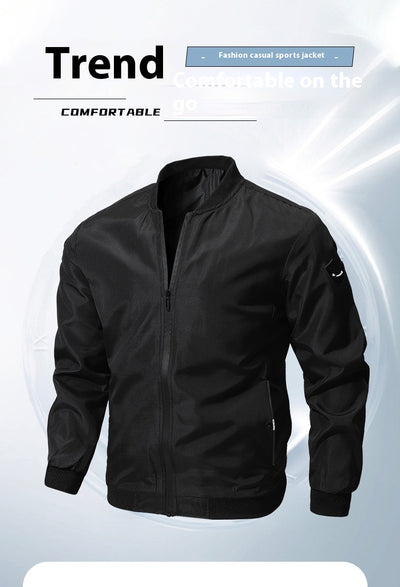 Abrigo Casual de Hombre Liso para Primavera y Otoño - Image 15