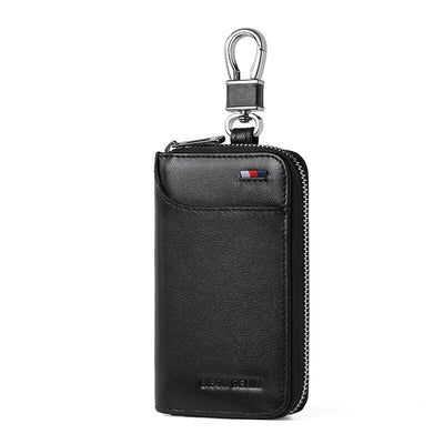 Cartera de Cuero Genuino con Múltiples Compartimentos y Cierre de Cremallera - Image 10
