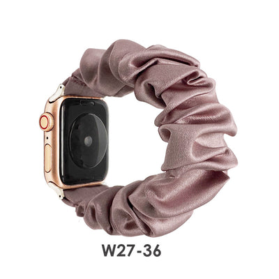 Anillo Elástico de Satén Estampado de Colores Sólidos - Image 4