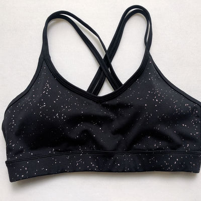 Conjunto Brillante de Pantalón y Sostén Metalizado Estrellado - Image 5