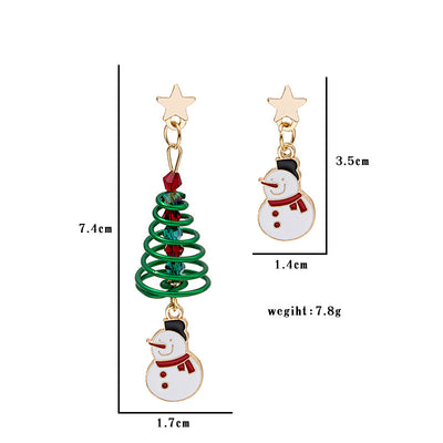 Aretes Espiral Asimétrica Navideña - Diseño Moderno y Elegante - Image 12