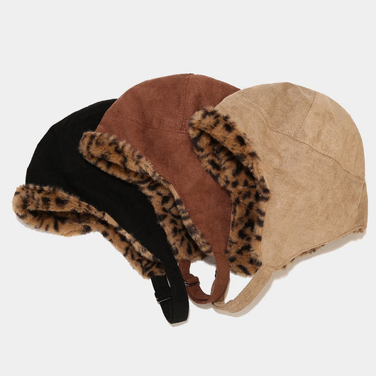 Gorro Térmico Estampado Leopardo con Protección Auditiva para Ciclismo - Image 5