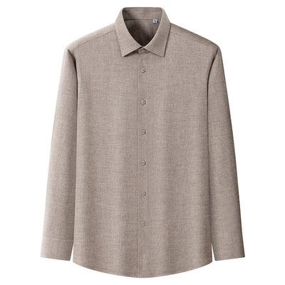 Camisa Manga Larga Gruesa de Color Sólido para Hombre - Image 2