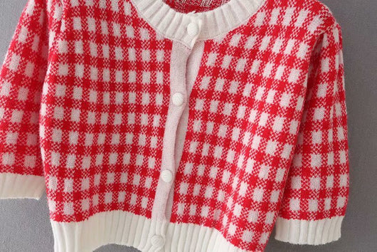 Blusa Cuello Redondo con Detalles en Contraste y Mangas Cinco Puntos - Image 10