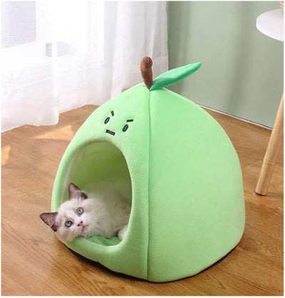 Cama Nido para Gatos Forma Durazno Manzana - Sofá Acogedor Removible para Mascotas - Image 6