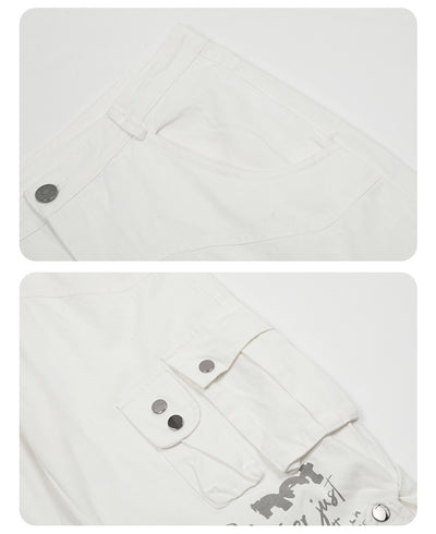 Overol Recto Blanco para Hombre - Diseño Minimalista Moda Americana - Image 15