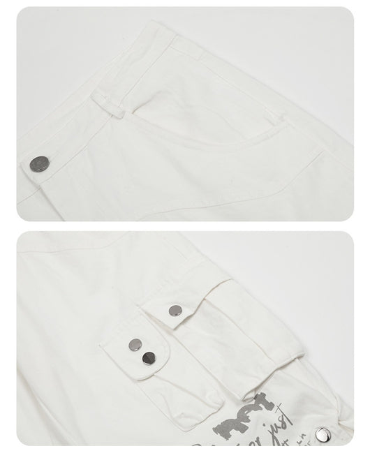Overol Recto Blanco para Hombre - Diseño Minimalista Moda Americana - Image 15