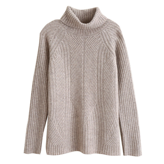 Suéter de Cuello Alto en Lana para Mujer - Pullover Tejido de Manga Larga - Image 2