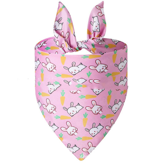 Pañuelo Triangular Absorbente para Mascotas - Diseño Conejito Pascua