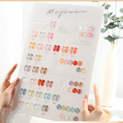 Set de Esmalte Gel Honey Milk Tea - 30 Colores Pop Celebrity - Image 5