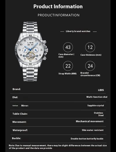 Reloj Mecánico Automático con Calendario Perpetuo para Hombre - Image 11