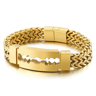 Pulsera de Acero Titanio Electrochapado para Hombre - Diseño Personalidad Creativa - Image 3