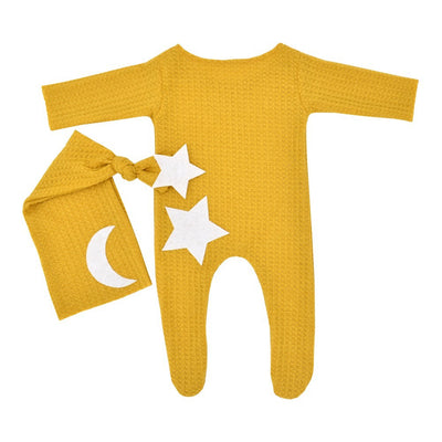 Mameluco Tejido para Recién Nacido con Diseño de Estrellas y Luna - Image 9