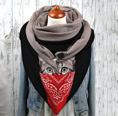 Bufanda Unisex con Estampado de Gato - Diseño Minimalista - Image 16
