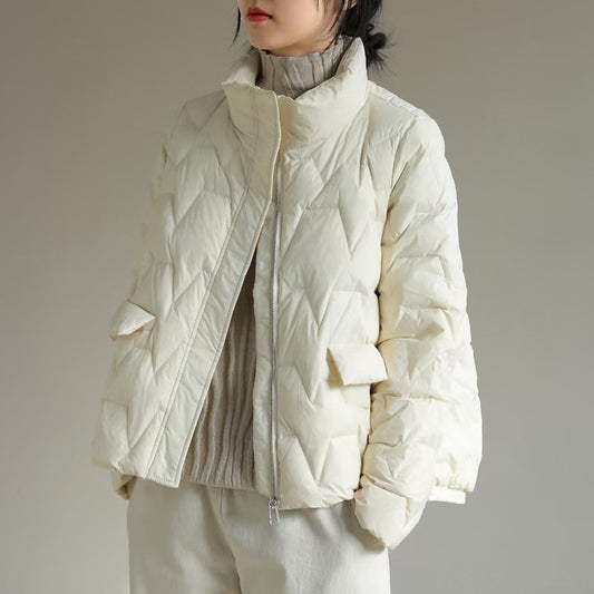 Chaqueta Acolchada Minimalista con Cierre - Perfecta para Cualquier Ocasión