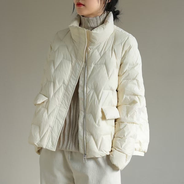 Chaqueta Acolchada Minimalista con Cierre - Perfecta para Cualquier Ocasión