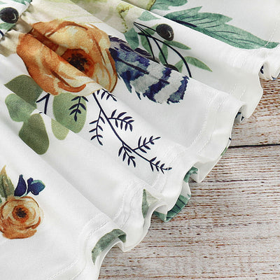 Conjunto de Dos Piezas: Top Floral y Pantalón Denim Rotos - Image 12