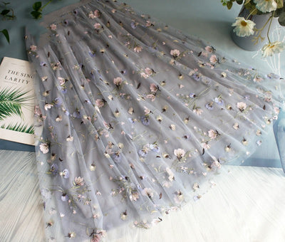 Falda Drapeada Multicapa con Malla Elegante para Mujer - Image 9
