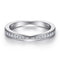 Women's Pure Plateado Full Circle Diamond Ring Blanco Dorado Color US Tamaño 5