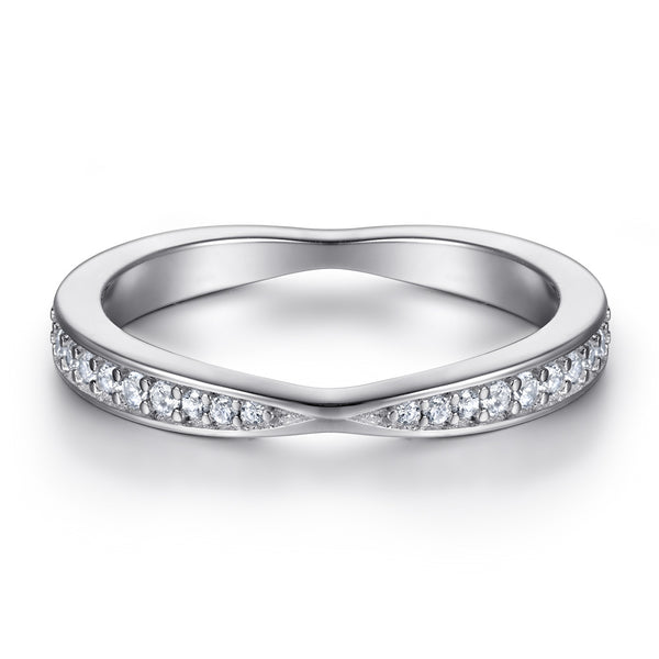 Anillo de Plata Pura con Diamantes en Círculo Completo para Mujer - Image 6