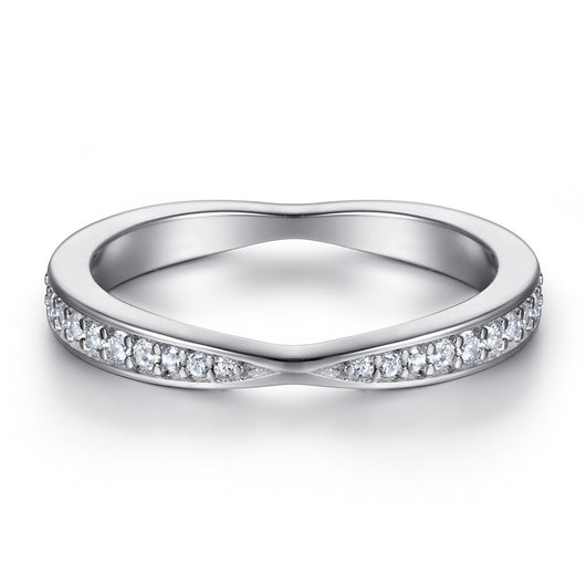 Anillo de Plata Pura con Diamantes en Círculo Completo para Mujer - Image 6