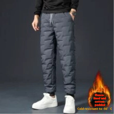 Pantalones Térmicos de Algodón Rellenos de Plumón para Hombre - Image 7