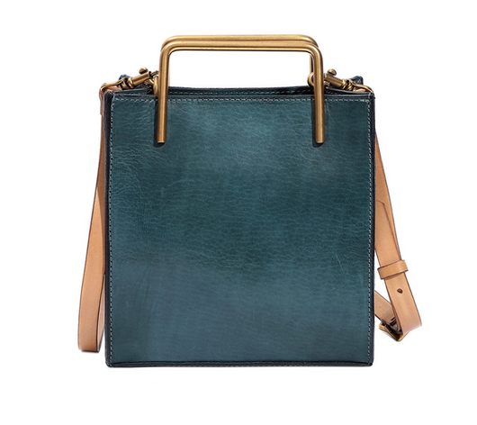 Bolso Bandolera de Cuero Curtido Vegetal Italiano Artesanal Retro - Image 5