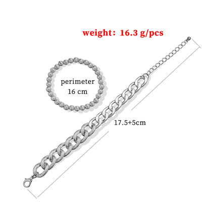 Pulsera Doble Capa Geométrica de Aleación de Aluminio para Mujer - Image 7