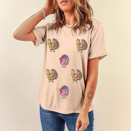 Playera Básica Mujer Cuello Redondo Manga Corta Colores Sólidos