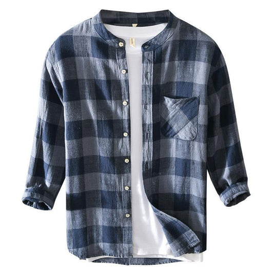 Camisa Cuadros Casual de Manga 3/4 para Hombre - Image 4