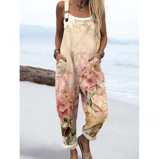 Pantalón Casual de Tiro Alto con Tirantes y Estampado Digital - Image 12