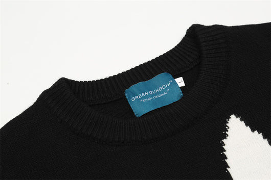 Suéter Oversized Cuello Redondo Tendencia Urbana Manga Larga - Image 18
