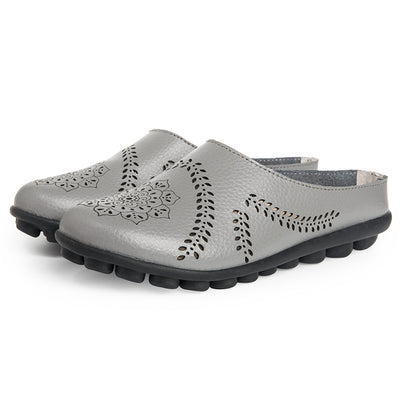 Zapatos de Cuero Casual para Mujer - Diseño Liso y Versátil - Image 9