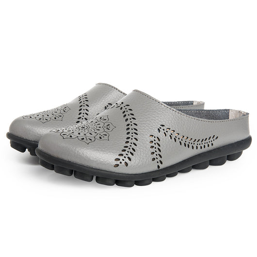 Zapatos de Cuero Casual para Mujer - Diseño Liso y Versátil - Image 9
