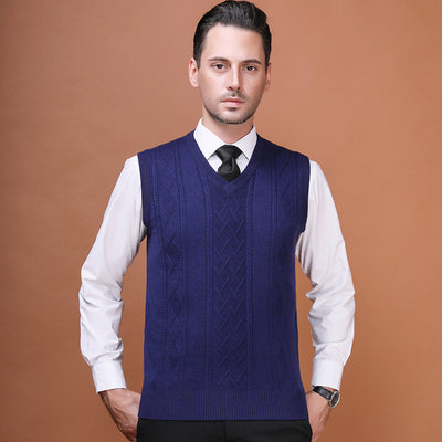 Chaleco de Lana V-Neck para Hombre - Elegancia sin Mangas - Image 6