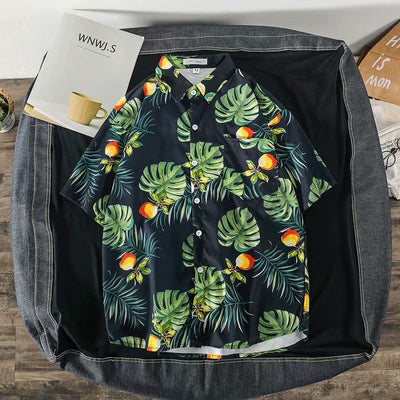 Camisa Suelta Estampada de Manga Corta para Hombre - Image 26