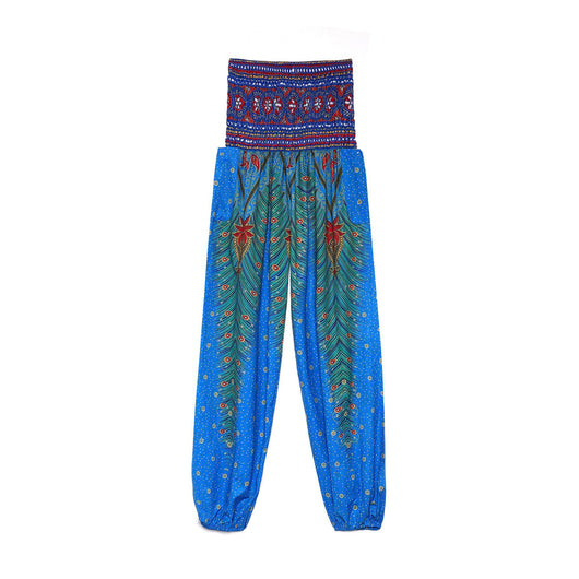 Pantalones Yoga Sueltos Estampado Floral Pierna Ancha Largos - Image 10
