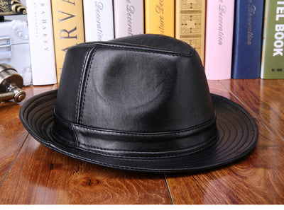 Sombrero de Ala Ancha en Cuero y Piel de Oveja - Image 2