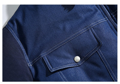 Abrigo Denim Acolchado Retro Americano para Hombre - Image 14