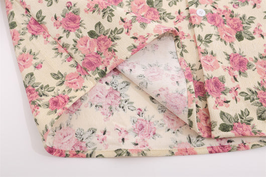 Cardigan Holgado con Estampado Floral y Solapas Contraste - Image 10