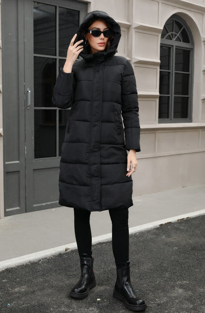 Chaqueta Larga de Algodón Grueso con Capucha - Ajuste Slim Resistente al Frío - Image 18