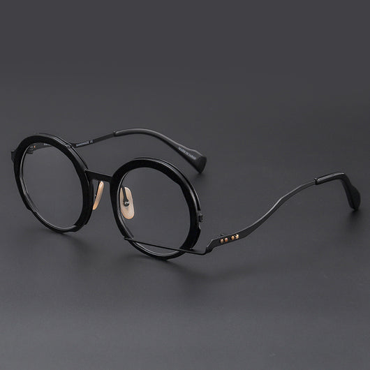 Lentes Graduados Marco Redondo Metálico - Diseño Fashion Versátil - Image 4