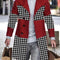 Abrigo de Lana para Hombre con Patchwork Estampado y Contraste