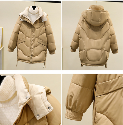 Chaqueta Acolchada Impermeable con Capucha y Contraste de Colores - Image 17