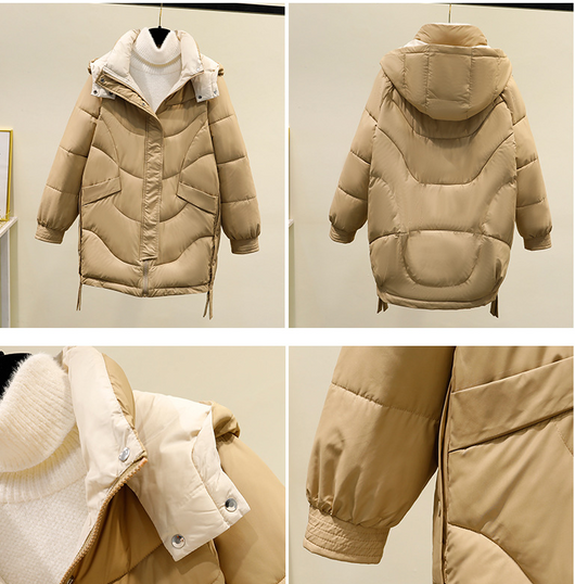 Chaqueta Acolchada Impermeable con Capucha y Contraste de Colores - Image 17