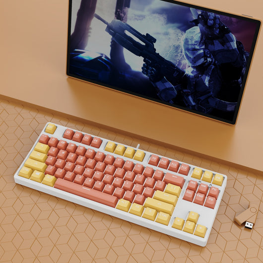 Teclado Mecánico Gaming 87 Teclas Hot Swap Intercambiable Dual Color - Image 35