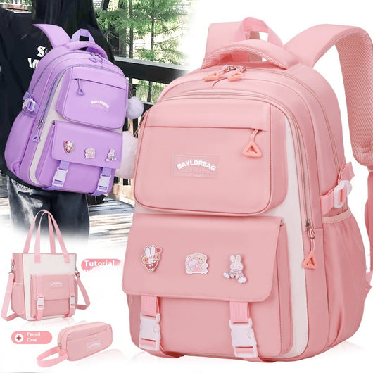 Mochila Escolar de Gran Capacidad Ergonómica para Niños