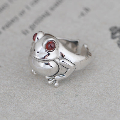 Anillo Vintage de Plata S925 con Diseño de Rana Pulida - Image 8