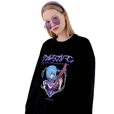 Playera Anime Pareja Manga Larga Unisex Suelta y Cómoda - Image 9