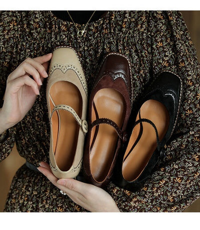 Zapatos Mary Jane Vintage con Tacón Grueso y Punta Cuadrada para Mujer - Image 17